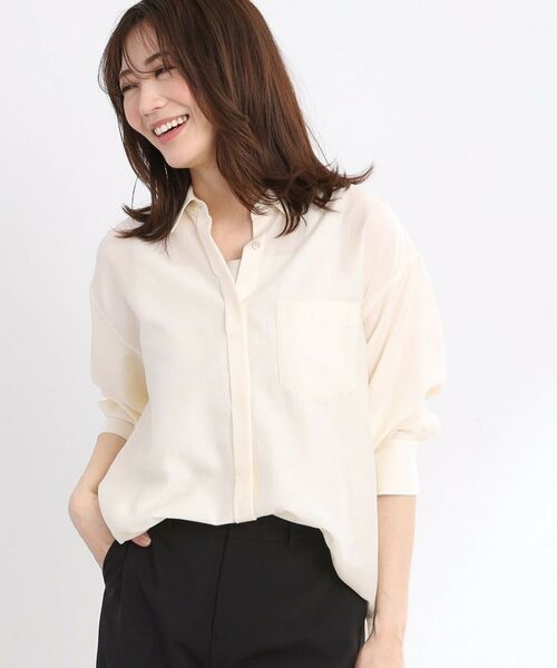 Reflect / リフレクト シャツ・ブラウス | 【マシンウォッシュ可】3WAYシアーシャツブラウス | 詳細4