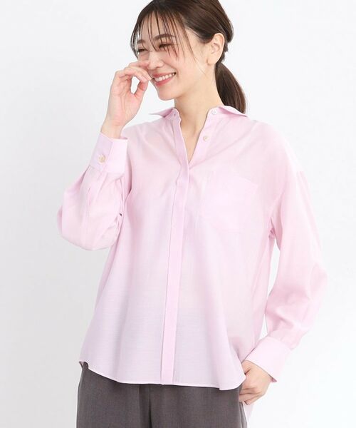 Reflect / リフレクト シャツ・ブラウス | 【マシンウォッシュ可】3WAYシアーシャツブラウス | 詳細9