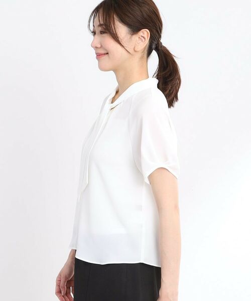 Reflect / リフレクト シャツ・ブラウス | 【夏SALE／接触冷感／マシンウォッシュ可／吸水速乾／セットアップ可】ボウタイブラウス | 詳細11