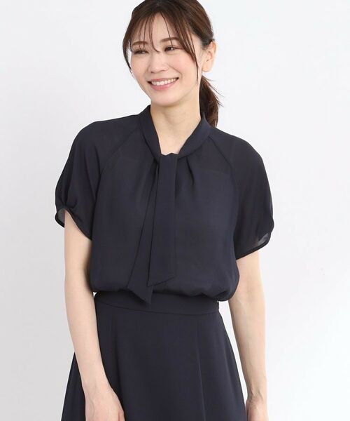 Reflect / リフレクト シャツ・ブラウス | 【夏SALE／接触冷感／マシンウォッシュ可／吸水速乾／セットアップ可】ボウタイブラウス | 詳細5