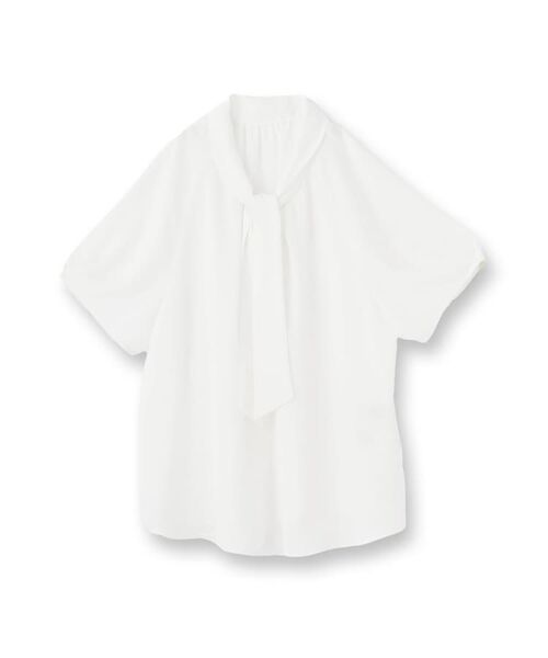 Reflect / リフレクト シャツ・ブラウス | 【夏SALE／接触冷感／マシンウォッシュ可／吸水速乾／セットアップ可】ボウタイブラウス | 詳細9