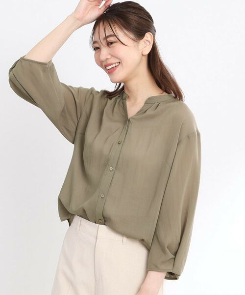 Reflect / リフレクト シャツ・ブラウス | 【マシンウォッシュ可/セットアップ可】スリーブディティールブラウス | 詳細6