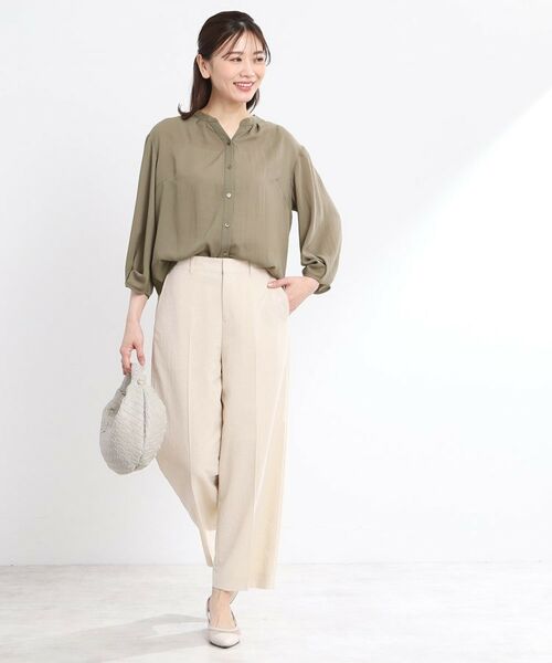 Reflect / リフレクト シャツ・ブラウス | 【マシンウォッシュ可/セットアップ可】スリーブディティールブラウス | 詳細8