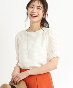 Reflect / リフレクト シャツ・ブラウス | 【夏SALE／手洗い可】トゥインクルボーダーブラウス