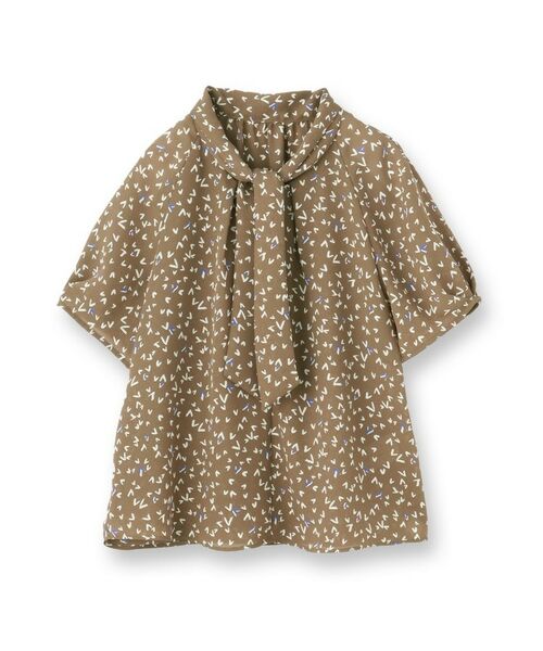 Reflect / リフレクト シャツ・ブラウス | 【マシンウォッシュ可／セットアップ可】ボウタイプリントブラウス | 詳細21