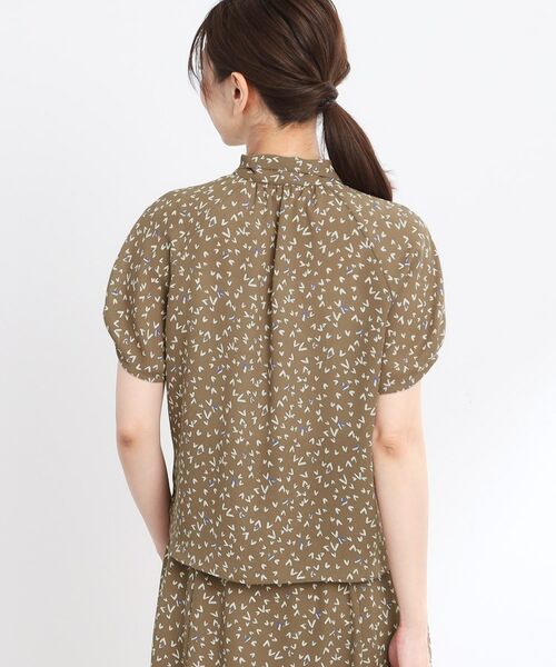 Reflect / リフレクト シャツ・ブラウス | 【マシンウォッシュ可／セットアップ可】ボウタイプリントブラウス | 詳細24