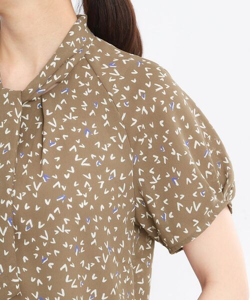 Reflect / リフレクト シャツ・ブラウス | 【マシンウォッシュ可／セットアップ可】ボウタイプリントブラウス | 詳細27