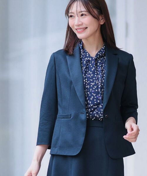 Reflect / リフレクト シャツ・ブラウス | 【マシンウォッシュ可／セットアップ可】ボウタイプリントブラウス | 詳細6