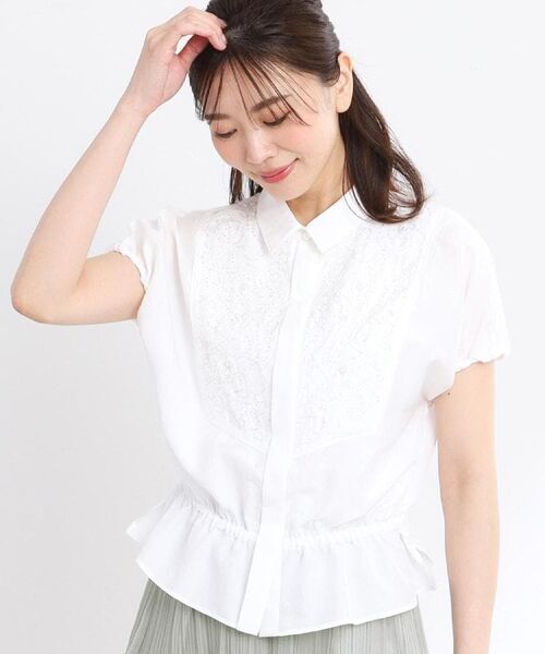 Reflect / リフレクト シャツ・ブラウス | 【夏SALE/R‐QUALITY】ビーズ刺繍ブラウス(オフホワイト(003))