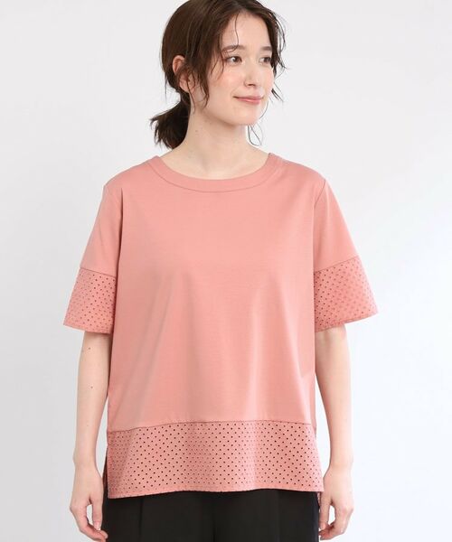 Reflect / リフレクト Tシャツ | 【夏SALE／E‐QUALITY／手洗い可】コットンレースドッキングTシャツ | 詳細14