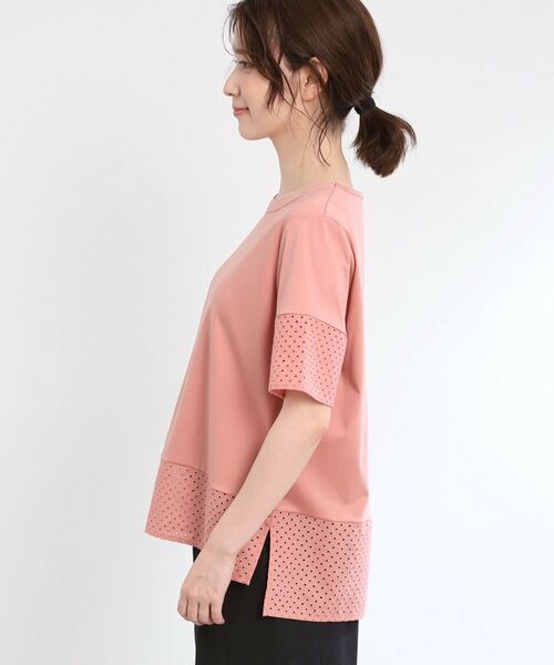 Reflect / リフレクト Tシャツ | 【夏SALE／E‐QUALITY／手洗い可】コットンレースドッキングTシャツ | 詳細15