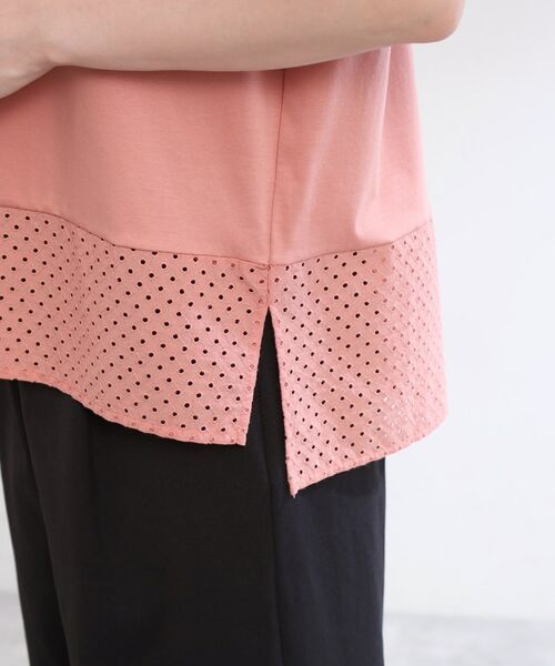 Reflect / リフレクト Tシャツ | 【夏SALE／E‐QUALITY／手洗い可】コットンレースドッキングTシャツ | 詳細19