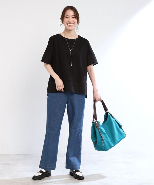 Reflect / リフレクト Tシャツ | 【夏SALE／E‐QUALITY／手洗い可】コットンレースドッキングTシャツ | 詳細6