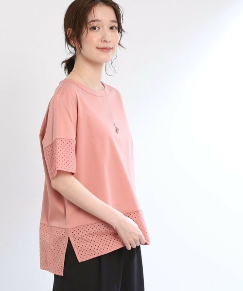 Reflect / リフレクト Tシャツ | 【夏SALE／E‐QUALITY／手洗い可】コットンレースドッキングTシャツ | 詳細9