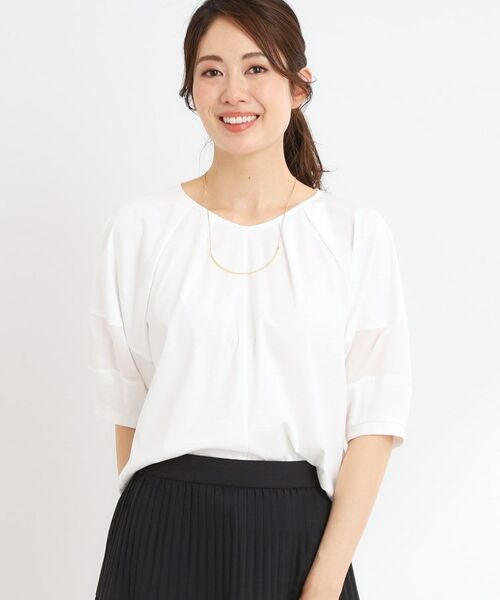 Reflect / リフレクト カットソー | 【マシンウォッシュ可】キレイめラグランスリーブジャージ | 詳細7