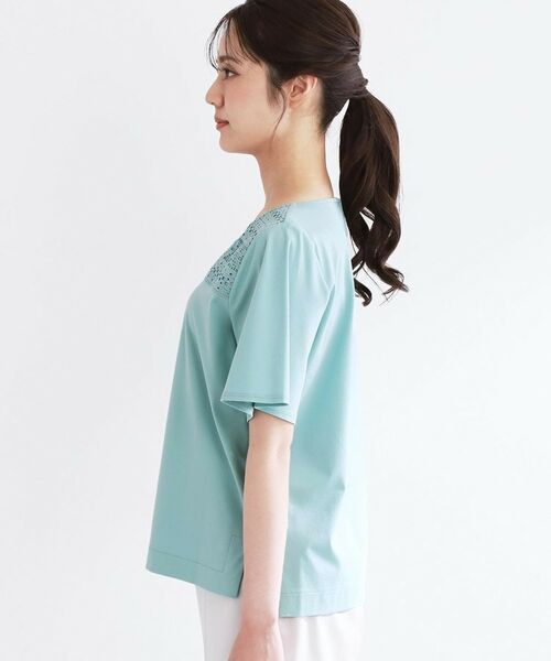 Reflect / リフレクト カットソー | 【手洗い可】レースデザインジャージTシャツ | 詳細15