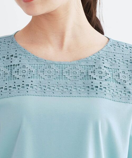 Reflect / リフレクト カットソー | 【手洗い可】レースデザインジャージTシャツ | 詳細17