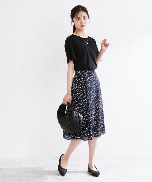 Reflect / リフレクト カットソー | 【手洗い可】レースデザインジャージTシャツ | 詳細7