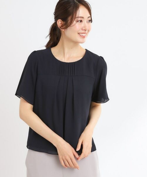 Reflect / リフレクト シャツ・ブラウス | 【マシンウォッシュ可】横切替ピンタックデザインブラウス | 詳細11