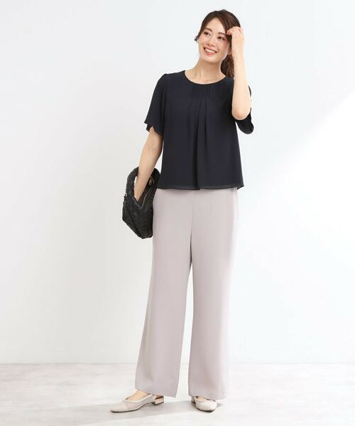 Reflect / リフレクト シャツ・ブラウス | 【マシンウォッシュ可】横切替ピンタックデザインブラウス | 詳細12