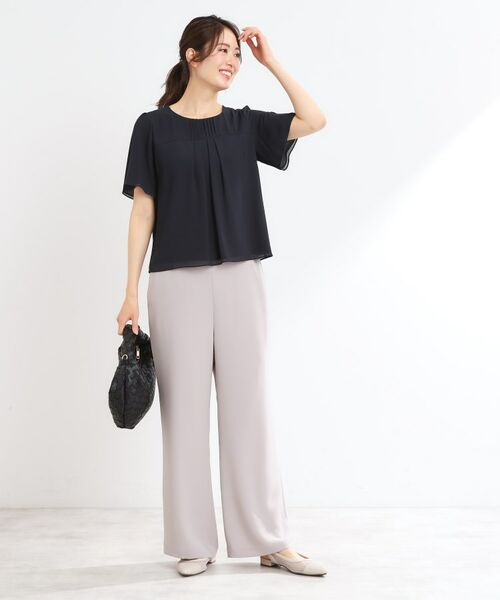 Reflect / リフレクト シャツ・ブラウス | 【マシンウォッシュ可】横切替ピンタックデザインブラウス | 詳細13