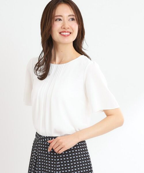 Reflect / リフレクト シャツ・ブラウス | 【マシンウォッシュ可】横切替ピンタックデザインブラウス | 詳細15