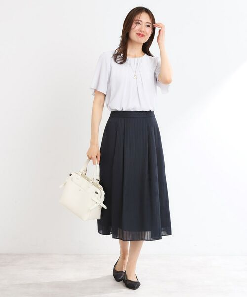 Reflect / リフレクト シャツ・ブラウス | 【マシンウォッシュ可】横切替ピンタックデザインブラウス | 詳細21