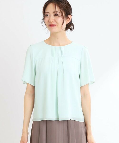 Reflect / リフレクト シャツ・ブラウス | 【マシンウォッシュ可】横切替ピンタックデザインブラウス | 詳細24