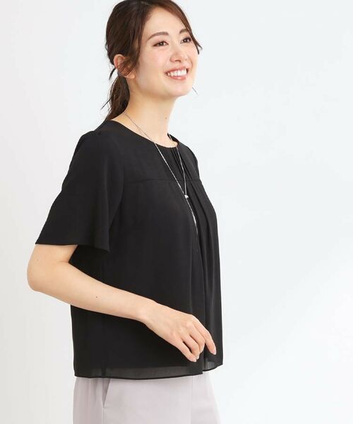 Reflect / リフレクト シャツ・ブラウス | 【マシンウォッシュ可】横切替ピンタックデザインブラウス | 詳細3