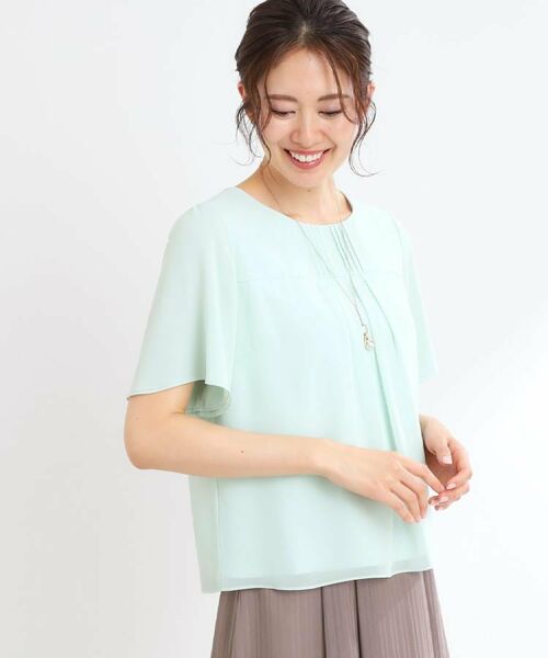 Reflect / リフレクト シャツ・ブラウス | 【マシンウォッシュ可】横切替ピンタックデザインブラウス | 詳細7