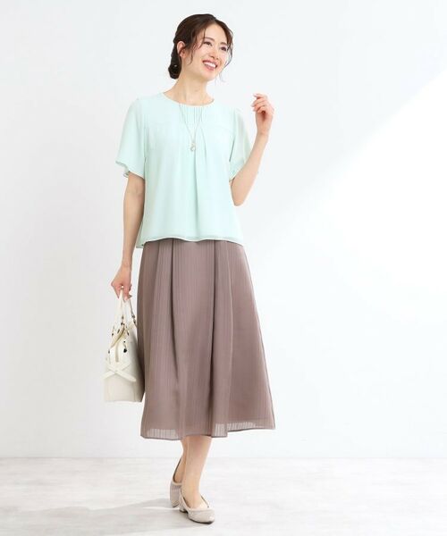 Reflect / リフレクト シャツ・ブラウス | 【マシンウォッシュ可】横切替ピンタックデザインブラウス | 詳細8