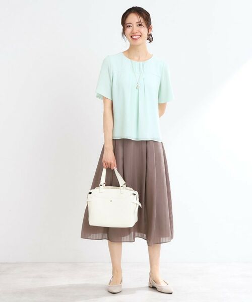 Reflect / リフレクト シャツ・ブラウス | 【マシンウォッシュ可】横切替ピンタックデザインブラウス | 詳細9