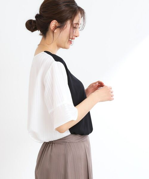 Reflect / リフレクト ニット・セーター | バイカラードッキングニット | 詳細12