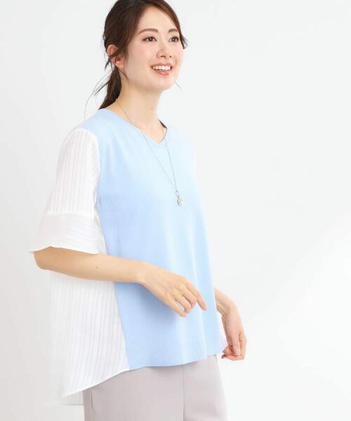 Reflect / リフレクト ニット・セーター | バイカラードッキングニット | 詳細4