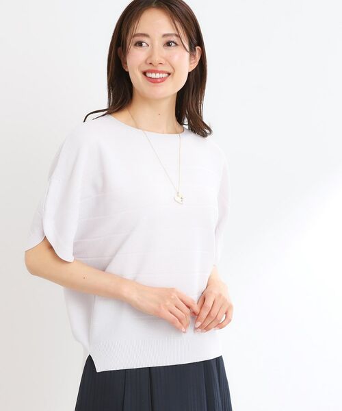 Reflect / リフレクト ニット・セーター | ドライタッチプルオーバーニット(ライトグレー(011))