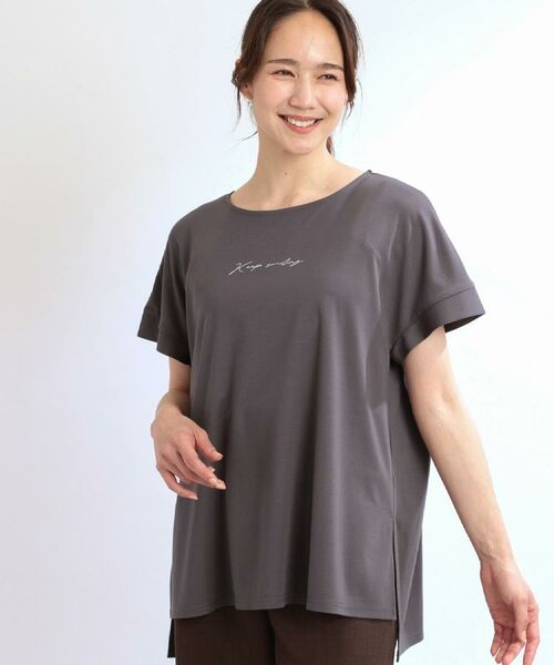 Reflect / リフレクト Tシャツ | 【E‐QUALITY】チュニック丈ロゴTシャツ | 詳細11