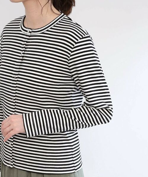 Reflect / リフレクト カーディガン・ボレロ | 【手洗い可／一枚着でも◎】ドット風ボタンカーディガン | 詳細10