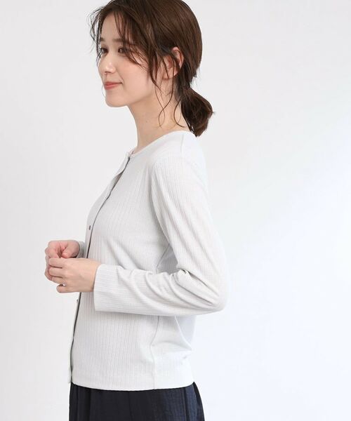 Reflect / リフレクト カーディガン・ボレロ | 【手洗い可／一枚着でも◎】ラメ入りドット風ボタンカーディガン | 詳細1