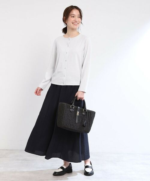 Reflect / リフレクト カーディガン・ボレロ | 【手洗い可／一枚着でも◎】ラメ入りドット風ボタンカーディガン | 詳細2