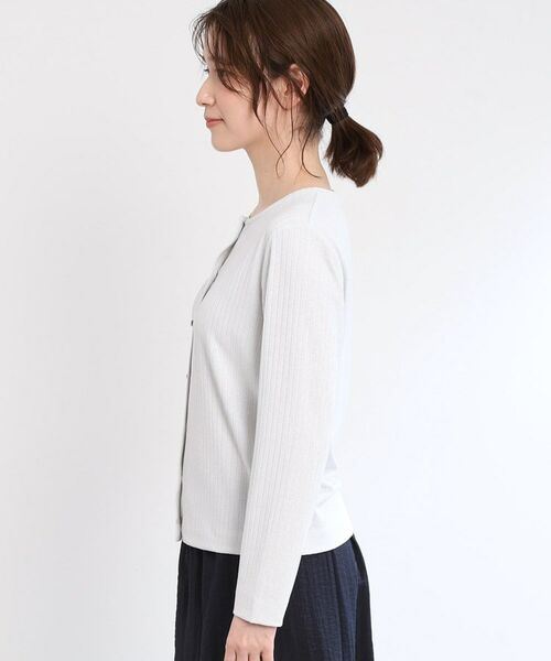 Reflect / リフレクト カーディガン・ボレロ | 【手洗い可／一枚着でも◎】ラメ入りドット風ボタンカーディガン | 詳細7