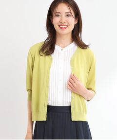 Reflect / リフレクト カーディガン・ボレロ | 【WEB先行カラーあり／手洗い可】六分袖カーディガン