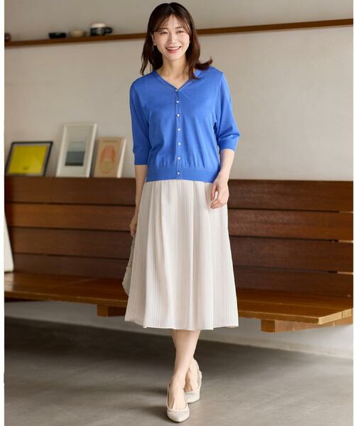 Reflect / リフレクト カーディガン・ボレロ | 【WEB先行カラーあり／手洗い可】六分袖カーディガン | 詳細1