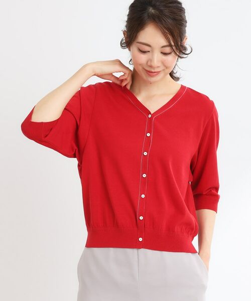 Reflect / リフレクト カーディガン・ボレロ | 【WEB先行カラーあり／手洗い可】六分袖カーディガン | 詳細15