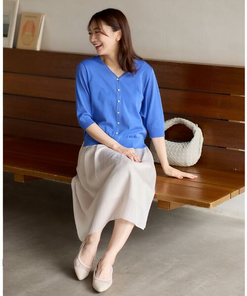 Reflect / リフレクト カーディガン・ボレロ | 【WEB先行カラーあり／手洗い可】六分袖カーディガン | 詳細2