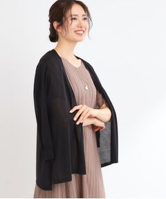 Reflect / リフレクト カーディガン・ボレロ | 【WEB先行カラーあり／手洗い可】涼しげスリットカーディガン
