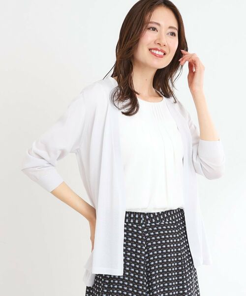 Reflect / リフレクト カーディガン・ボレロ | 【WEB先行カラーあり／手洗い可】涼しげスリットカーディガン | 詳細13