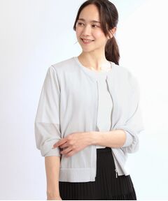 Reflect / リフレクト カーディガン・ボレロ | 【手洗い可】ジップアップニットカーディガン