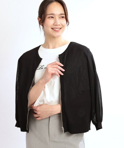 Reflect / リフレクト カーディガン・ボレロ | 【手洗い可】ジップアップニットカーディガン | 詳細5