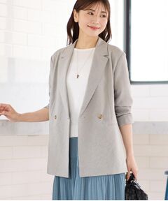 Reflect / リフレクト テーラードジャケット | 【マシンウォッシュ可／セットアップ可／通勤におすすめ】ドライタッチダブルジャケット