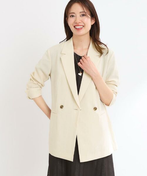 Reflect / リフレクト テーラードジャケット | 【マシンウォッシュ可/セットアップ可/通勤におすすめ】ドライタッチダブルジャケット | 詳細11